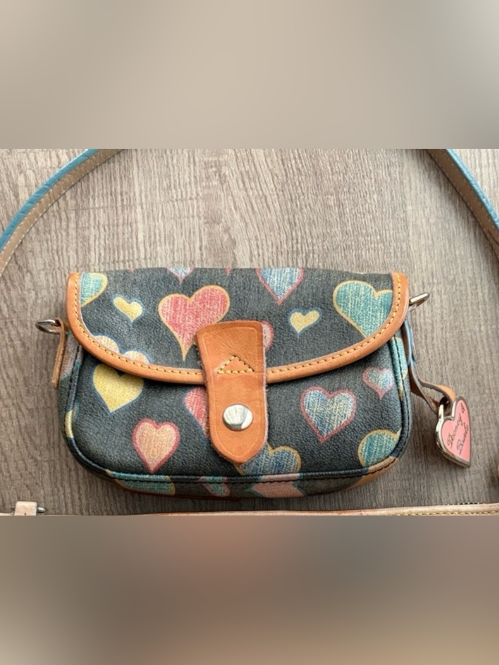 Dooney & Bourke Multicolor Heart Print coin pouch
